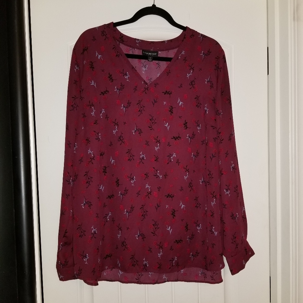 Lane Bryant Wine Blouse